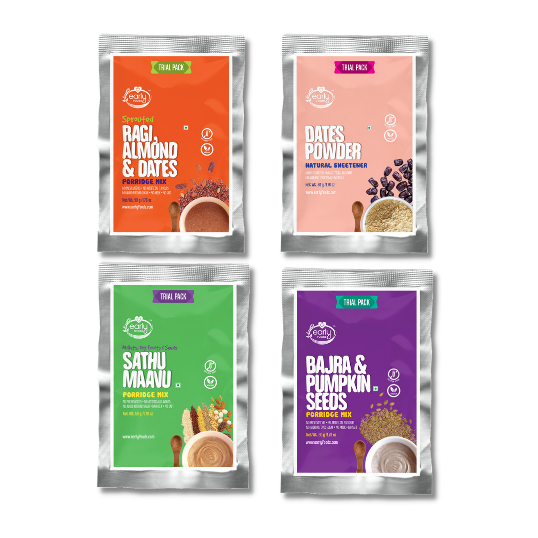 Trial Pack of 4 Porridge Mix - Stage 2, 50g each